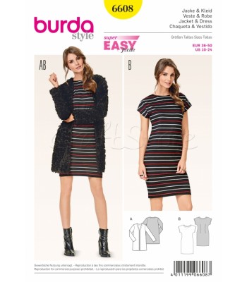 Burda Πατρόν Φόρεμα & Ζακέτα 6608