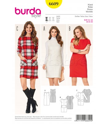 Burda Πατρόν Φορέματα 6609