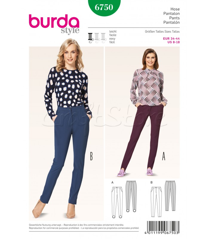 Burda Πατρόν Παντελόνια 6750
