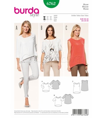 Burda Πατρόν Μπλούζες 6762