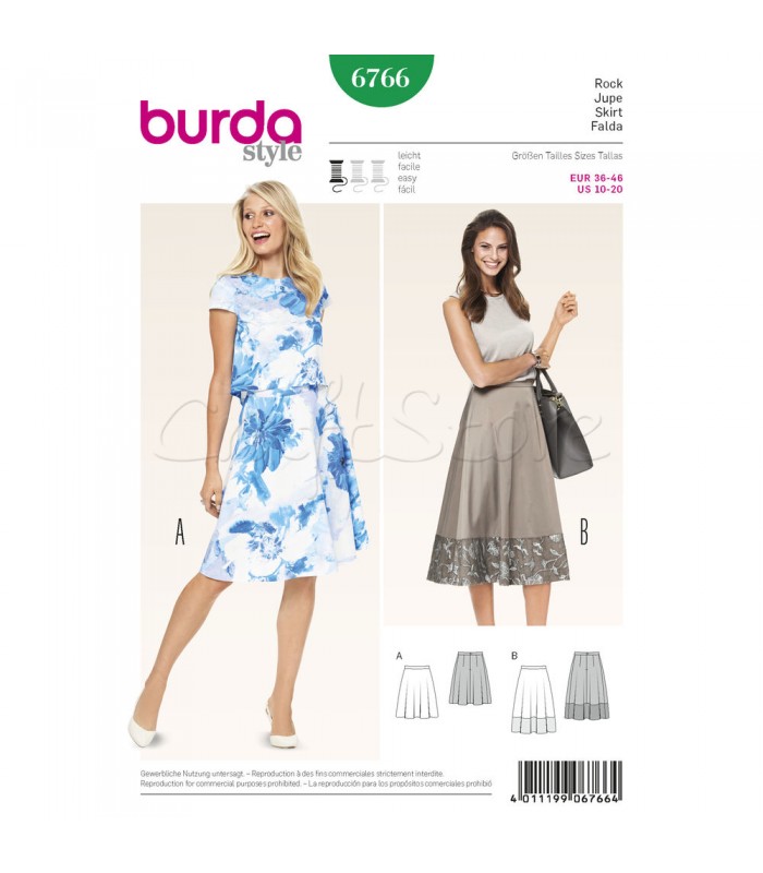 Burda  Πατρόν Φούστες 6766