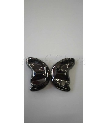 Φιγούρα διακοσμητκή πεταλούδα μαυρο-νικελ