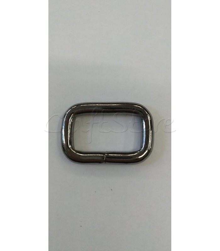 Κρίκος ορθογώνιος 15/25 παραλ/μος-ορθογώνιος-μαύρο νίκελ