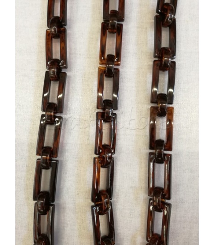 Αλυσίδα Κοκάλινη 30mm Ταρταρούγα Καφέ