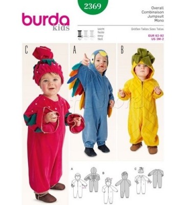 Burda Πατρόν Παιδικές Στολές Ολόσωμες 2369