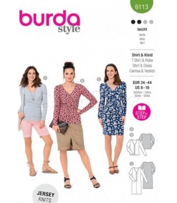  Burda Πατρόν Μπλούζες και Φόρεμα 6113