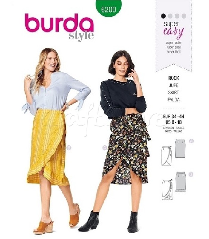  Burda Πατρόν Φούστες 6200