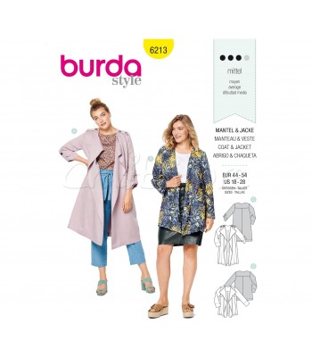  Burda Πατρόν Παλτό και Πανωφόρι  6213