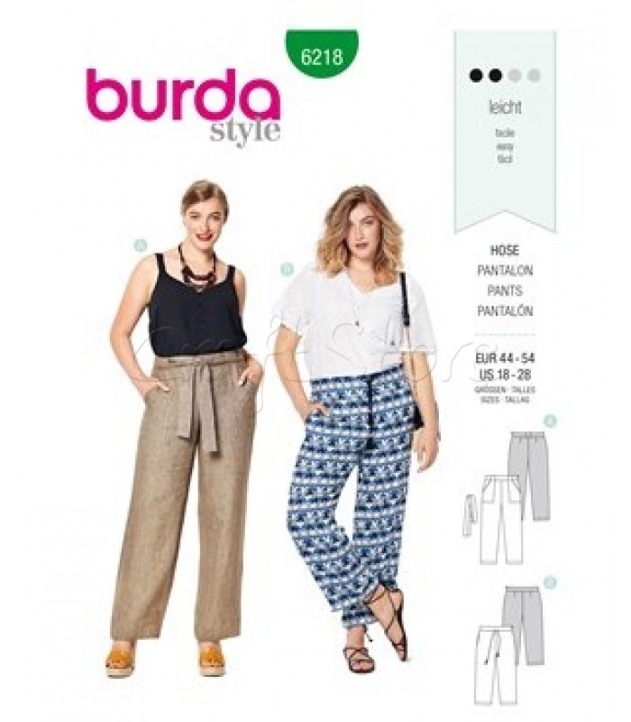 Burda Πατρόν Παντελόνες 6218