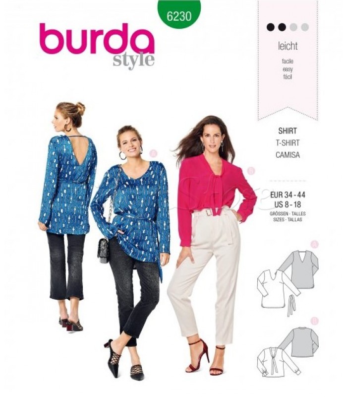 Burda Πατρόν Πουκάμισα 6230