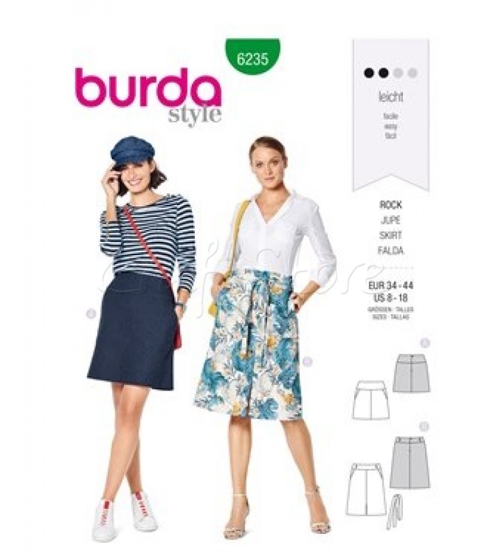  Burda Πατρόν Φούστες 6235