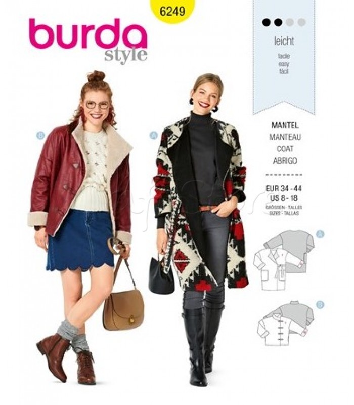  Burda Πατρόν Παλτά 6249