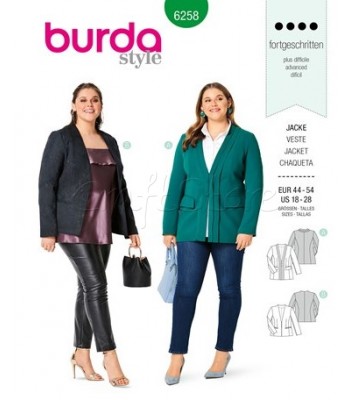  Burda Πατρόν Σακάκια 6258