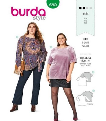  Burda Πατρόν Μπλούζες 6260