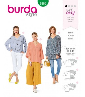 Burda Πατρόν Μπλούζες 6266