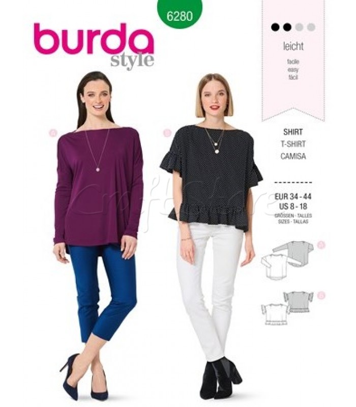  Burda Πατρόν Μπλούζες 6280