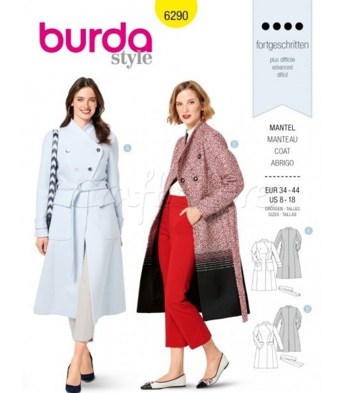  Burda Πατρόν Παλτά 6290