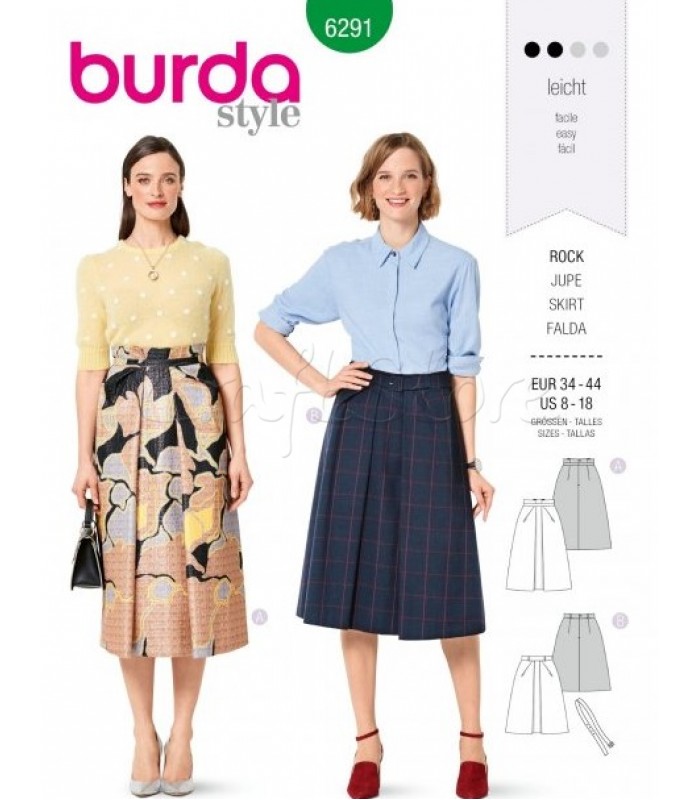  Burda Πατρόν Φούστες 6291