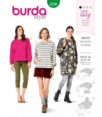  Burda Πατρόν Μπλούζες 6296