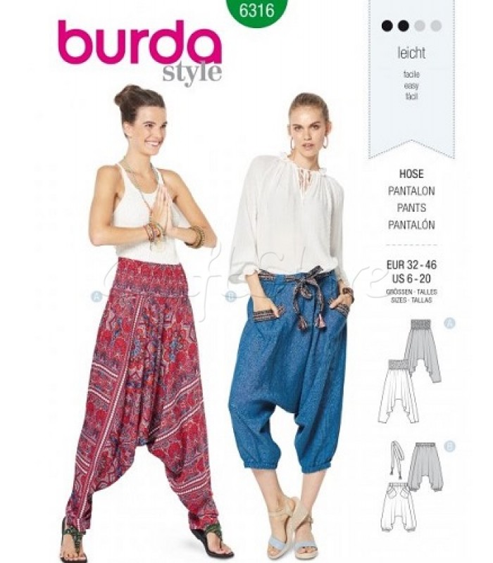  Burda Πατρόν Παντελόνες 6316