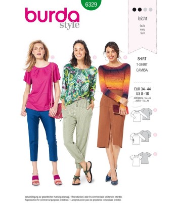  Burda Πατρόν Μπλούζες 6329