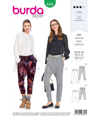 Burda Πατρόν Παντελόνια 6358