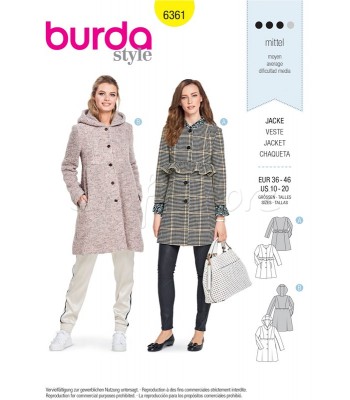  Burda Πατρόν Παλτά 6361