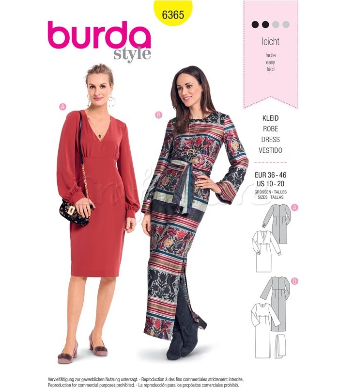 Burda Πατρόν  για Φορέματα 6365