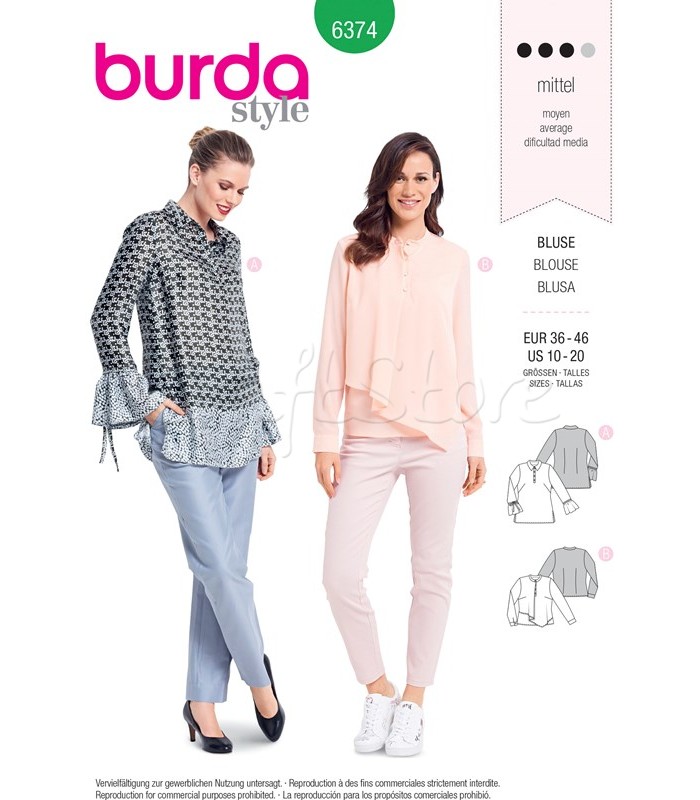 Burda Πατρόν Για Μπλούζες 6374