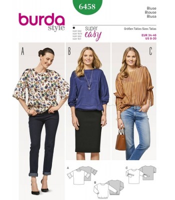  Burda Πατρόν Μπλούζες 6458