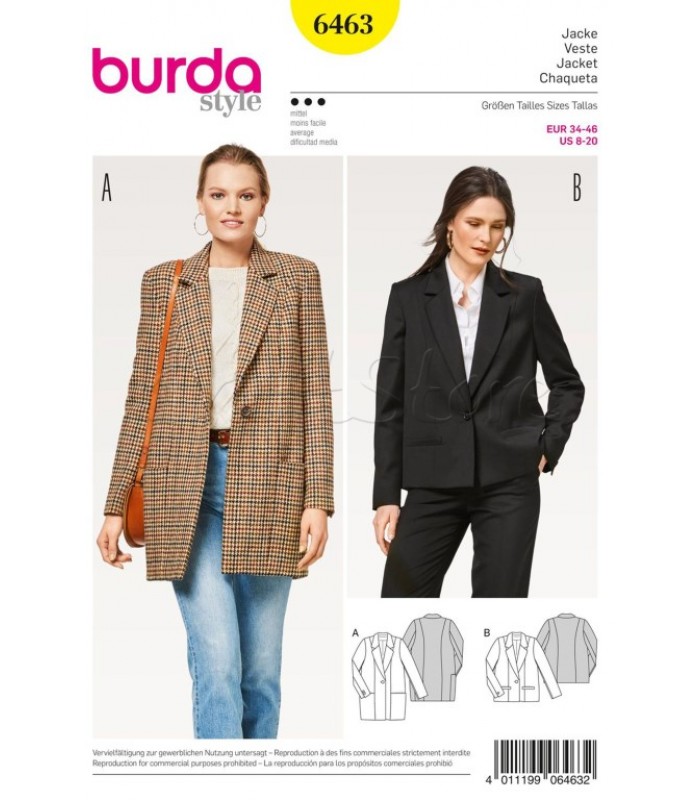  Burda Πατρόν Σακάκια 6463