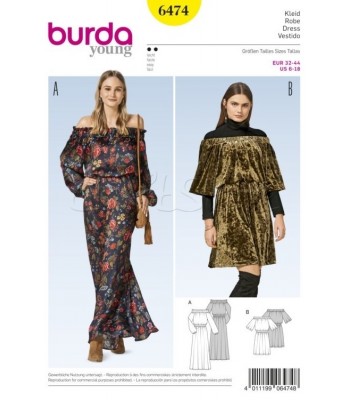 Burda Πατρόν  για Φορέματα 6474