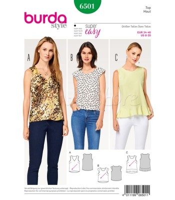 Burda Πατρόν Για Μπλούζες 6501