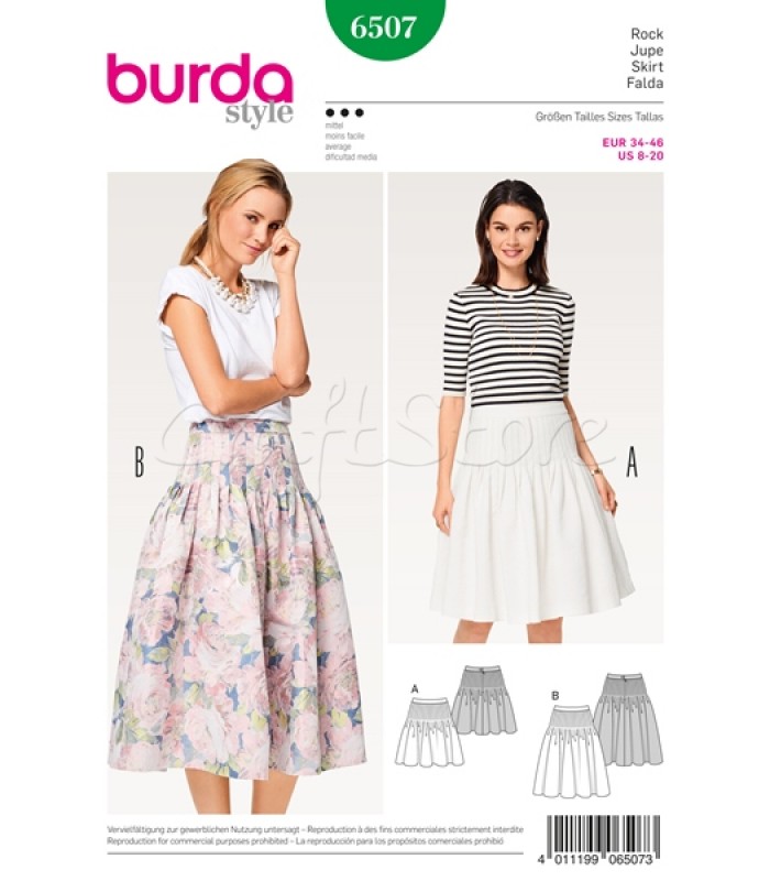 Burda  Πατρόν Φούστες 6507