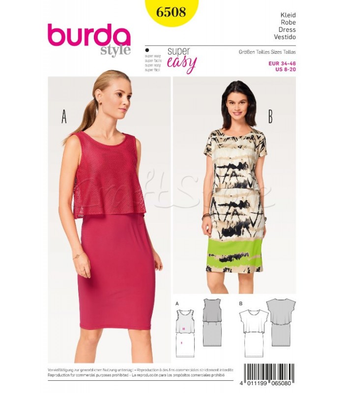 Burda Πατρόν  για Φορέματα 6508
