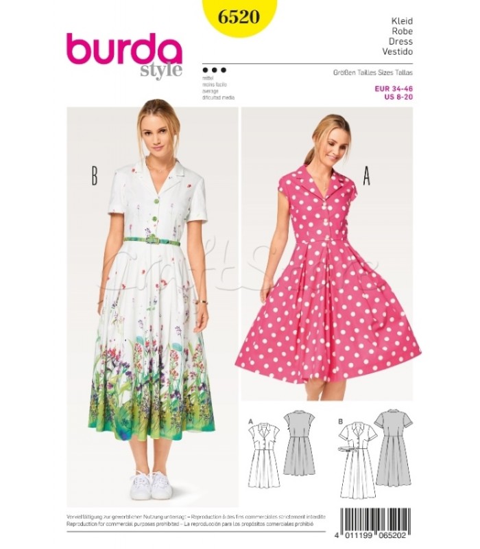 Burda Πατρόν  για Φορέματα 6520