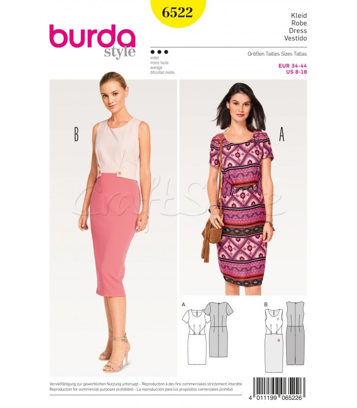 Burda Πατρόν για Φορέματα 6522