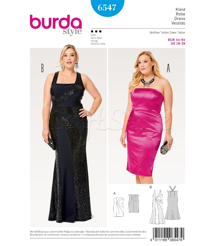  Burda Πατρόν Φορέματα 6547