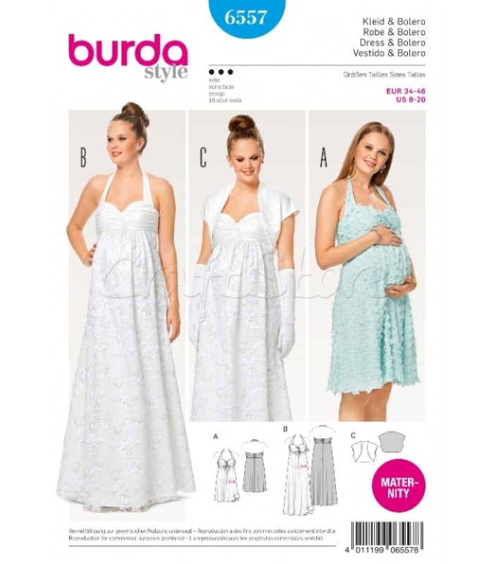 Burda  Πατρόν Φόρεμα και Μπολερό Εγκυμοσύνης 6557