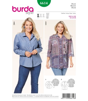  Burda Πατρόν Μπλούζες 6614