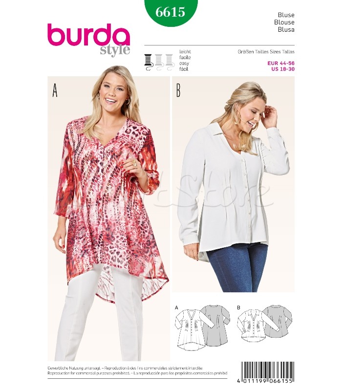  Burda Πατρόν Μπλούζες 6615