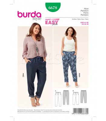 Burda  Πατρόν Παντελόνες 6678