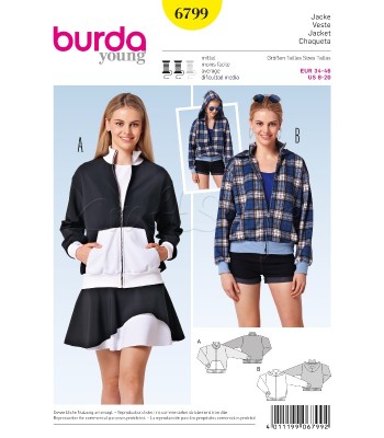  Burda Πατρόν Κοντά Πανωφόρια  6799