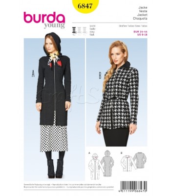  Burda Πατρόν Πανωφόρια  6847