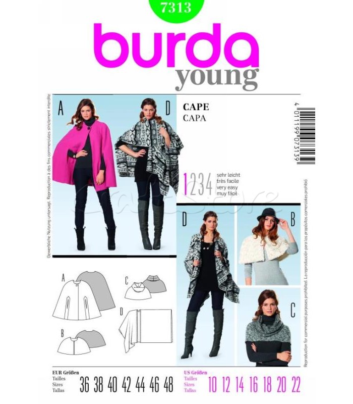 Burda Πατρόν Κάπες 7313