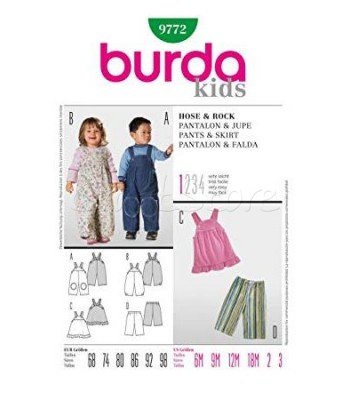 Burda Πατρόν Παιδικά Φορέματα και Παντελόνια 9772