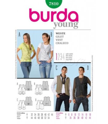 Burda Πατρόν Ανδρικά Γιλέκα 7810