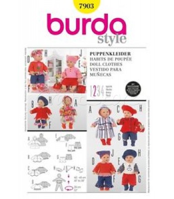 Burda Πατρόν Ρούχα Για Κούκλες 7903