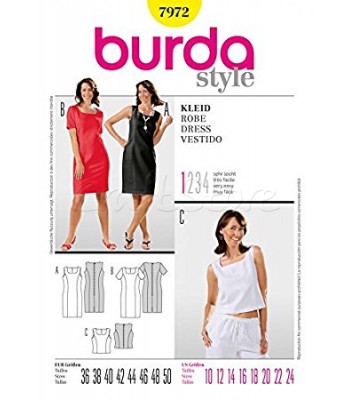 Burda Πατρόν Φορέματα και Μπλούζα 7972