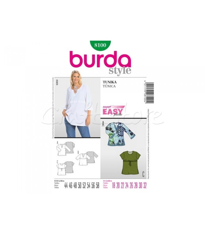 Burda Πατρόν Τουνίκ 8100